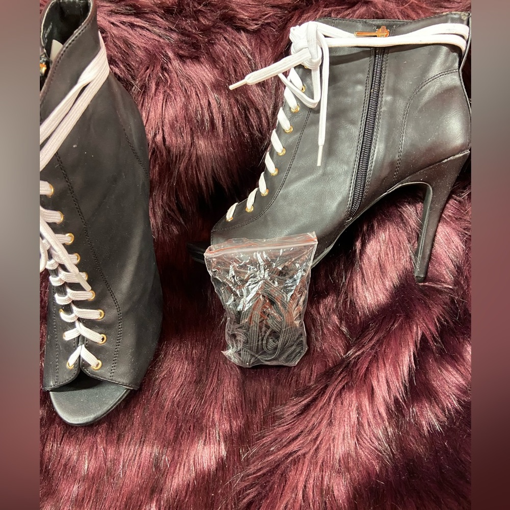 Black boot heel